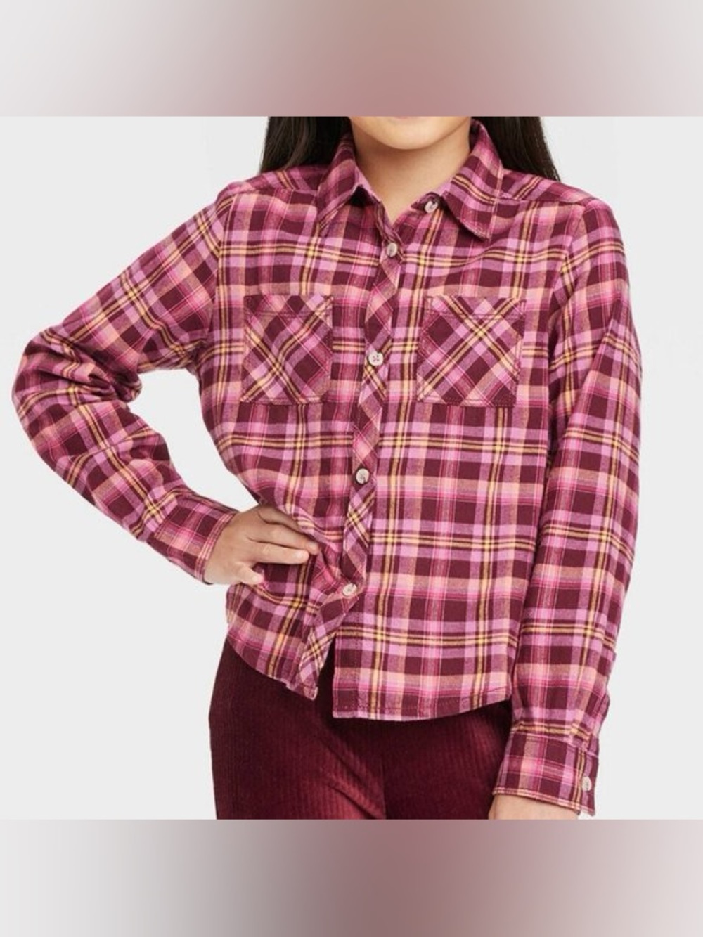 Adorable Girls Fall Flannel